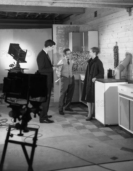 Designer in a photographic studio, Mexborough, South Yorkshire, 1964. Artist: Michael Walters