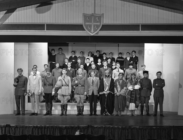 A scene from the Terence Rattigan play, Ross, Worksop College, Nottinghamshire, 1963.  Artist: Michael Walters