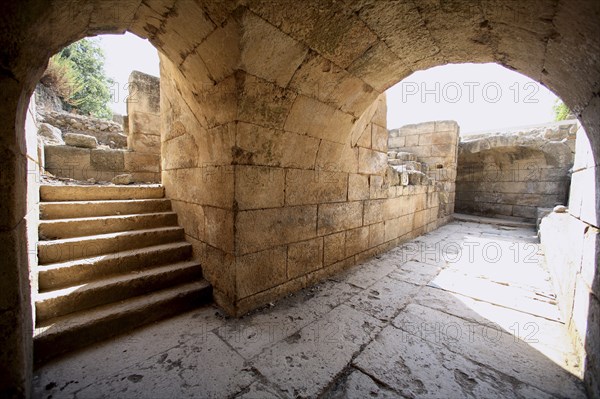 A cryptoporticus in Paneas (Banias), Israel. Artist: Samuel Magal