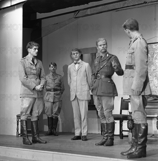 A scene from the Terence Rattigan play, Ross, Worksop College, Nottinghamshire, 1963.  Artist: Michael Walters