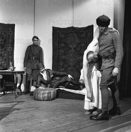 A scene from the Terence Rattigan play, Ross, Worksop College, Nottinghamshire, 1963.  Artist: Michael Walters