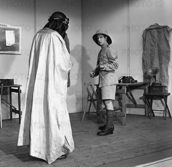 A scene from the Terence Rattigan play, Ross, Worksop College, Nottinghamshire, 1963.  Artist: Michael Walters