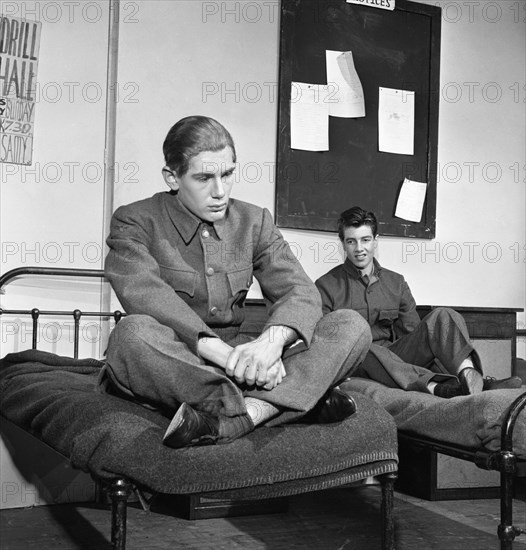 A scene from the Terence Rattigan play, Ross, Worksop College, Nottinghamshire, 1963.  Artist: Michael Walters