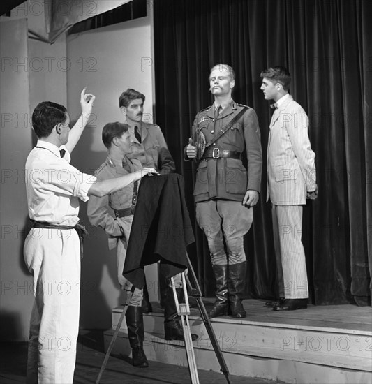 A scene from the Terence Rattigan play, Ross, Worksop College, Nottinghamshire, 1963.  Artist: Michael Walters