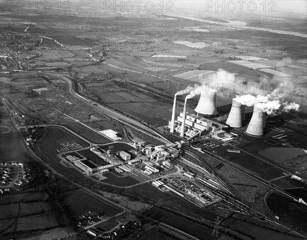 Lea Hall Colliery and Rugeley A Power Station, Staffordshire, 1963.  Artist: Michael Walters