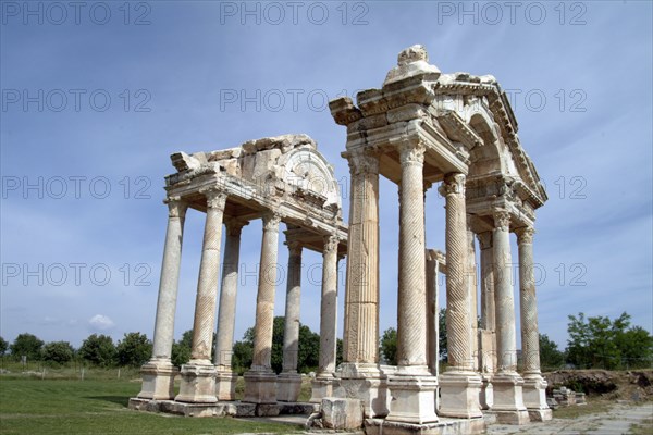 The Tetrapylon at Aphrodisias, Turkey. Artist: Samuel Magal