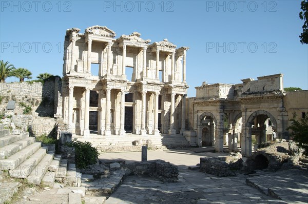 Celsus Library and the Gate of Mithridates, Ephesus, Turkey. Artist: Samuel Magal