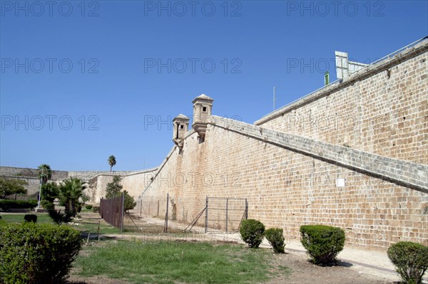 The walls of Acre (Acco), Israel. Artist: Samuel Magal