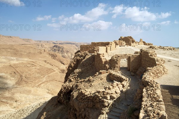 The western gate of Masada, Israel. Artist: Samuel Magal