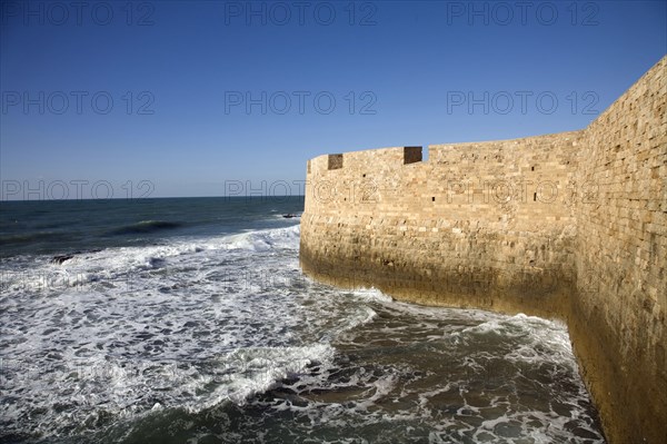 Crusader Walls (Al-Jazzar Walls), Acre, Israel. Artist: Samuel Magal