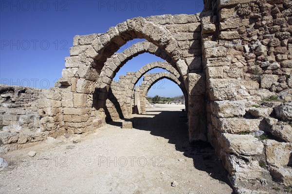 Muslim Crusader passage, Crusader City, Caesarea, Israel. Artist: Samuel Magal