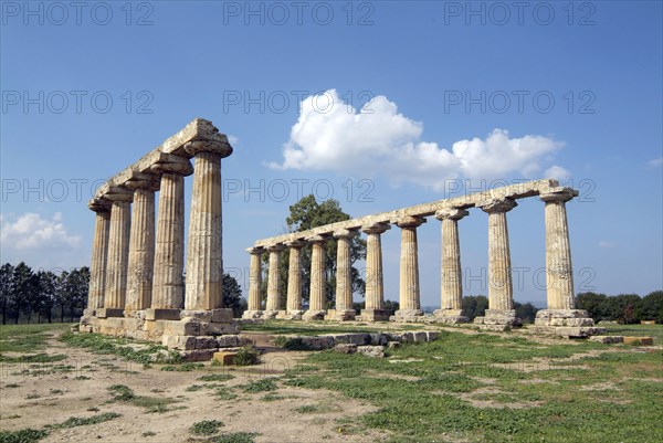 The Temple of Hera, Metapontum, Italy. Artist: Samuel Magal