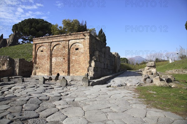 The water tower (Vesuvius Gate) in Pompeii, Italy. Creator: Samuel Magal.