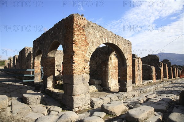 A building in Pompeii, Italy. Creator: Samuel Magal.