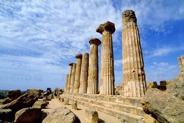 The Temple of Heracles, Agrigento, Sicily, Italy. Artist: Samuel Magal