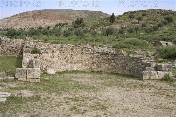 A basilica in Bulla Regia, Tunisia. Artist: Samuel Magal