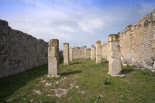 A basilica in Bulla Regia, Tunisia. Artist: Samuel Magal