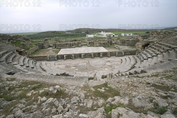 The theatre at Bulla Regia, Tunisia. Artist: Samuel Magal