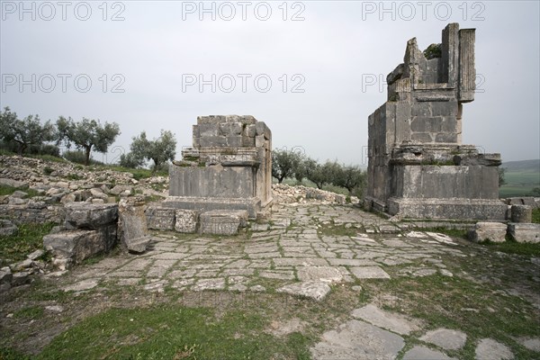 The Arch of Septimius Severus, Dougga (Thugga), Tunisia. Artist: Samuel Magal