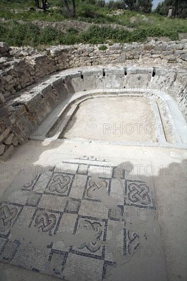 The latrine at the Baths of the Cyclopes, Dougga (Thugga), Tunisia. Artist: Samuel Magal