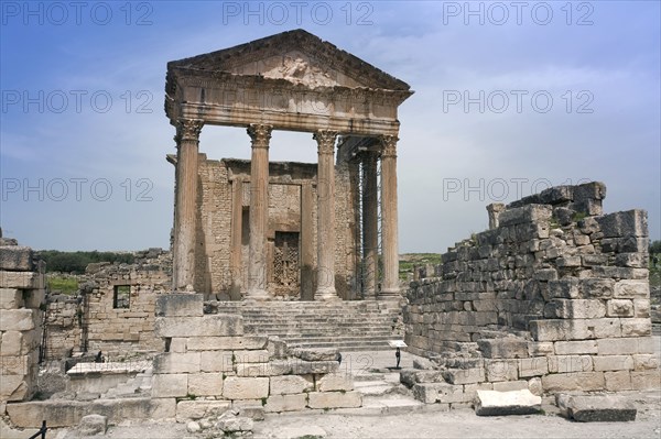 The Capitolium at Dougga (Thugga), Tunisia. Artist: Samuel Magal