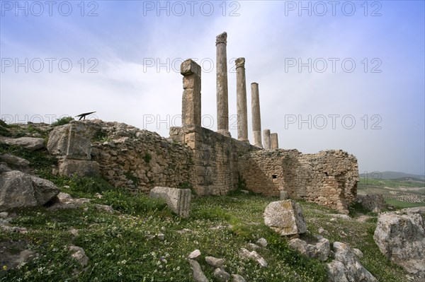 The Temple of Baal-Saturn, Dougga (Thugga), Tunisia. Artist: Samuel Magal