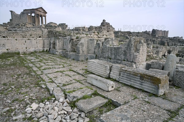 The Temple of the Victory of Caracalla, Dougga (Thugga), Tunisia. Artist: Samuel Magal