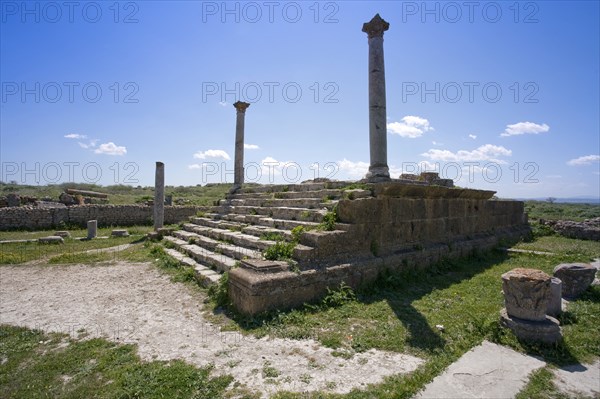 The Temple of Baal (Balaat) at Thuburbo Majus, Tunisia. Artist: Samuel Magal