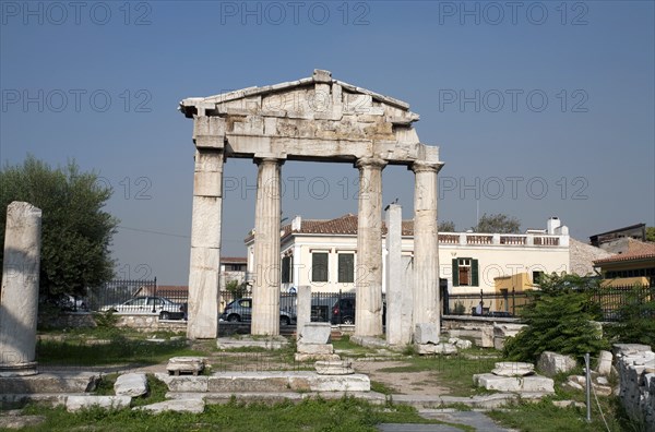 The Gate of Athena Archegetis in the Roman Agora at Athens, Greece. Artist: Samuel Magal