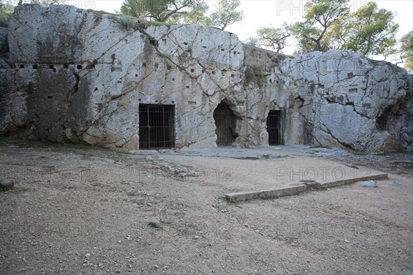 Socrates' prison, Athens, Greece. Artist: Samuel Magal