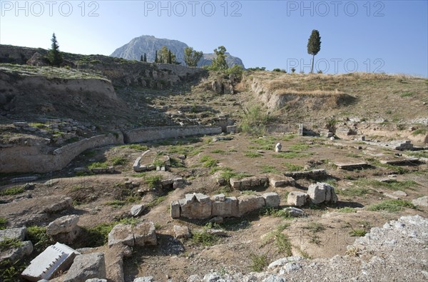 The theatre at Corinth, Greece. Artist: Samuel Magal