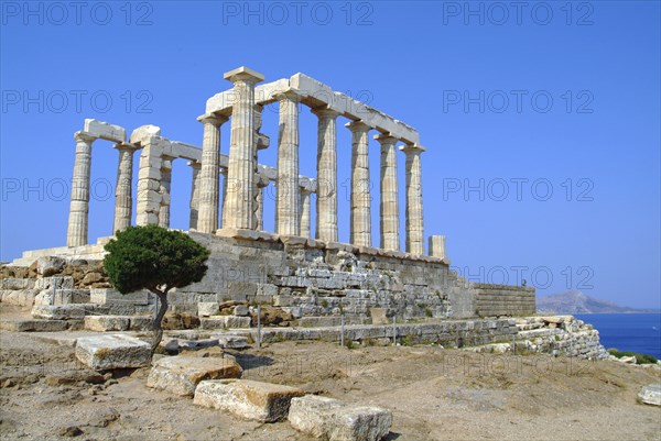 The Temple of Poseidon, Cape Sounion, Greece. Artist: Samuel Magal