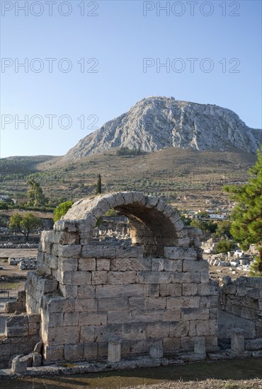 Shops in northwest Corinth, Greece. Artist: Samuel Magal