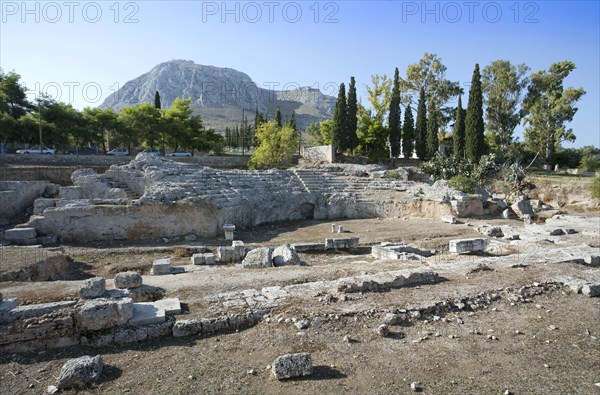 The Odeon at Corinth, Greece. Artist: Samuel Magal