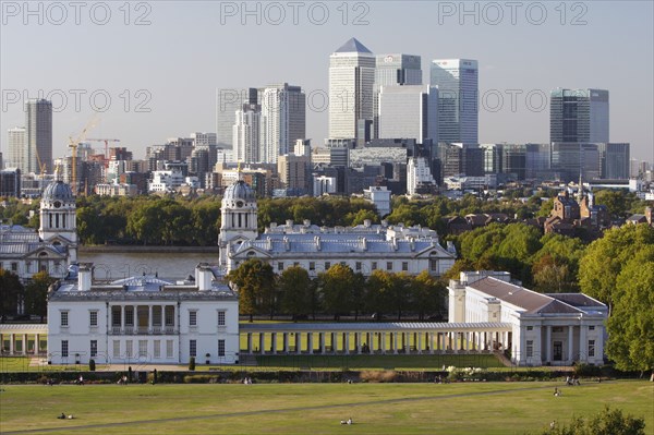 Canary Wharf from Greenwich Park, London, 2009.