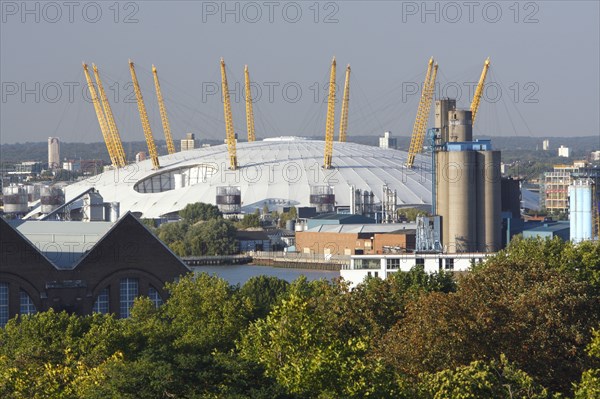 The O2 Arena from Greenwich Park, London, 2009.