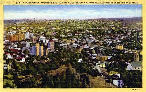 Part of the business district of Hollywood, Los Angeles, California, USA, 1931. Artist: Unknown