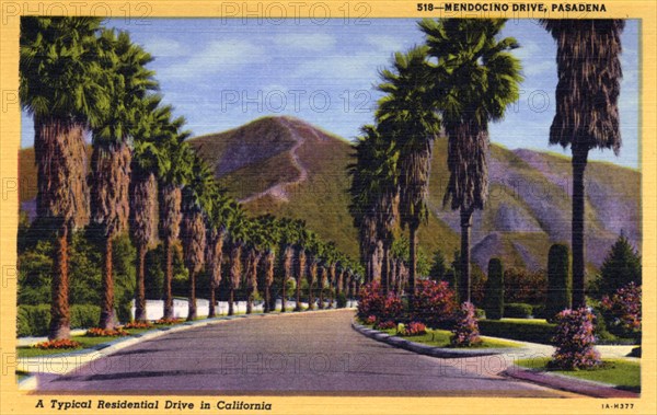 Mendocino Drive, Pasadena, California, USA, 1931. Artist: Unknown