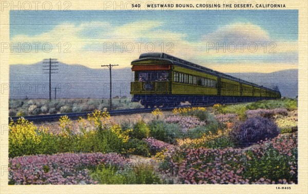 'Westward Bound, Crossing the Desert, California', 1931. Artist: Unknown