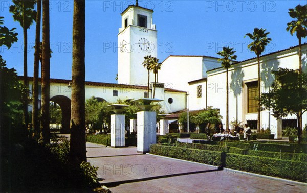 South patio, Union Station, Los Angeles, California, USA, 1953. Artist: Unknown