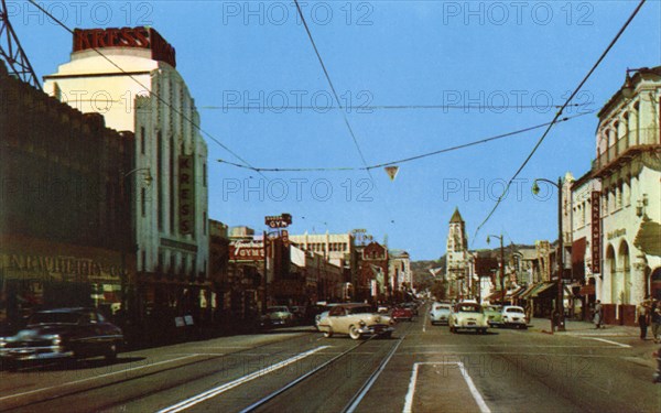 Hollywood Boulevard, Hollywood, Los Angeles, California, USA, 1953. Artist: Unknown