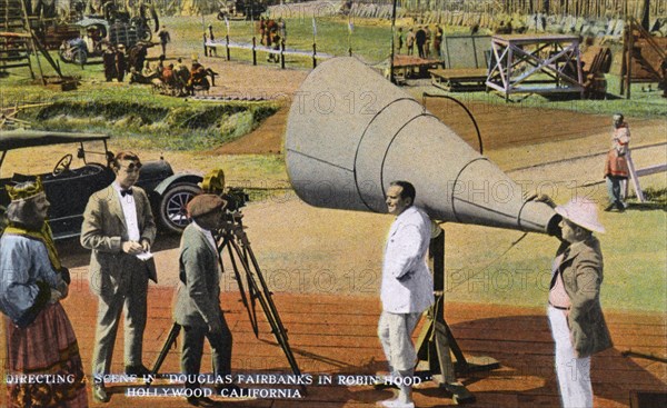 Directing a scene on a film set, Hollywood, Los Angeles, California, USA, 1922. Artist: Unknown