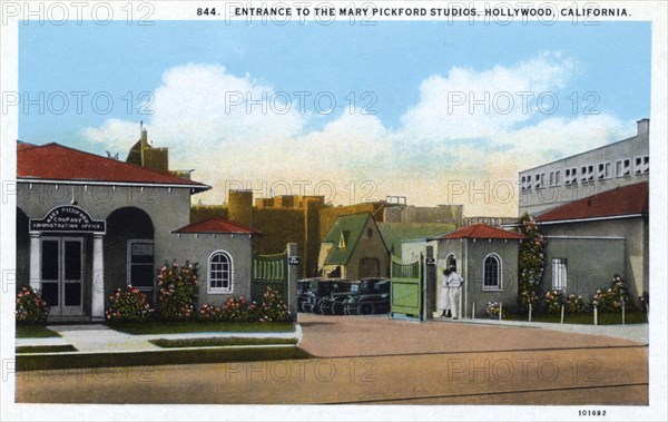 Entrance to Mary Pickford Studios, Hollywood, Los Angeles, California, 1925. Artist: Unknown