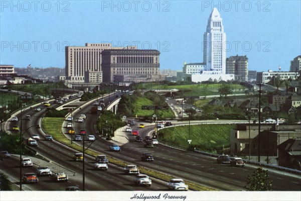 Hollywood Freeway, Los Angeles, California, USA, 1970. Artist: Unknown