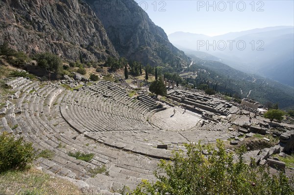 The theatre at Delphi, Greece. Artist: Samuel Magal