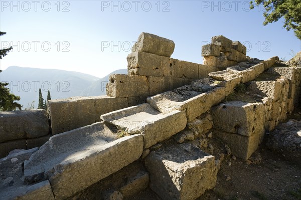 The water line at Delphi, Greece. Artist: Samuel Magal