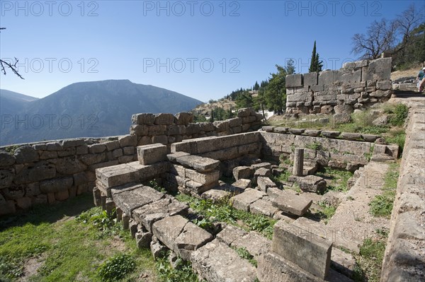 The Monument of the Tarentines, Delphi, Greece. Artist: Samuel Magal