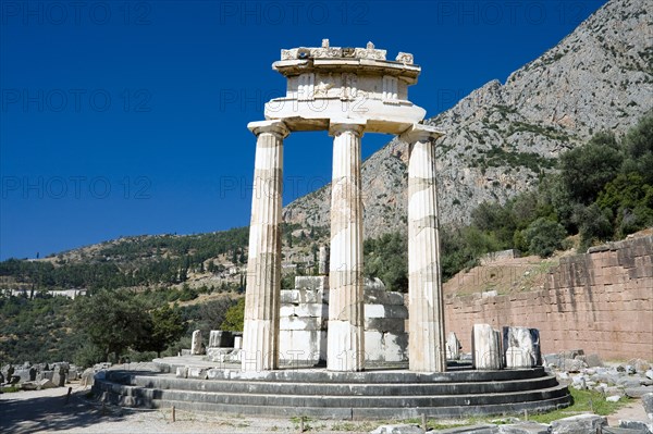 The Tholos Heroon of Phylakos at Delphi, Greece. Artist: Samuel Magal