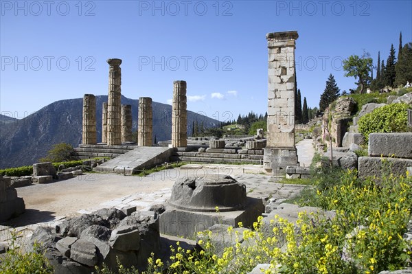 The Temple of Apollo, Delphi, Greece. Artist: Samuel Magal