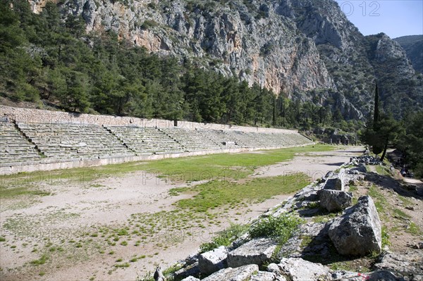 The stadium at Delphi, Greece. Artist: Samuel Magal